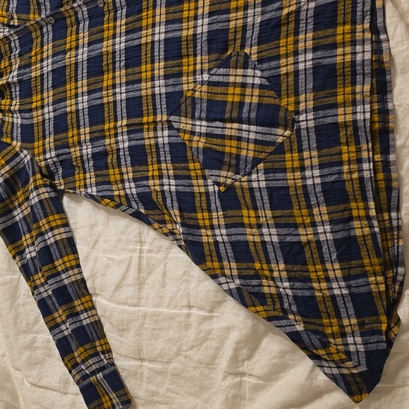 Jonh Mark Plaid Long Sleeve Shirt Dress - Picture 14 of 14